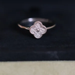 Luxury Womens Jewelry Van Cleef Arpels Sweet Alhambra Crystal Ring A152PP220 AA163838