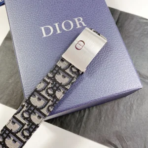 Luxury Mens Belts Dior Mens Black Dior Oblique Belts 34MM A191PP240 AA164492