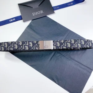 Luxury Mens Belts Dior Mens Black Dior Oblique Belts 34MM A191PP240 AA164492