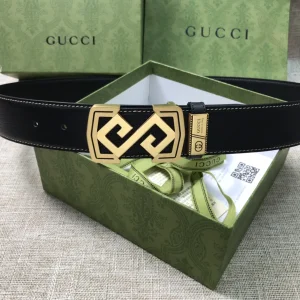 Luxury Mens Belts Gucci Mens Black Leather Belts 38MM A191PP240 AA164496