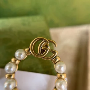 Luxury Womens Jewelry Gucci Earring Gucci Double G Pearls Earring A152PP100 AA166186