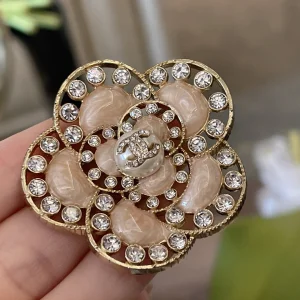 Chanel Brooch Chanel Crystals CC Flower Brooch 
