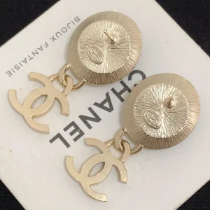 Luxury Womens Jewelry Chanel Earring Chanel Gold CC Earring A39PP130 AA167185