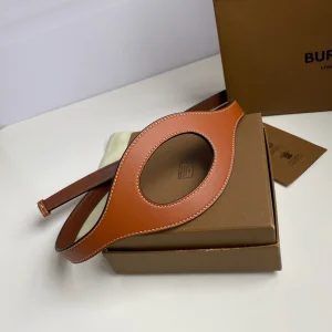 Luxury Womens Belts Burberry Leather Belt in Brown 20MM A175PP240 AA169033