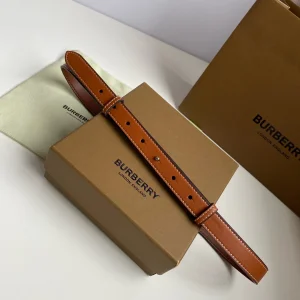 Luxury Womens Belts Burberry Leather Belt in Brown 20MM A175PP240 AA169033
