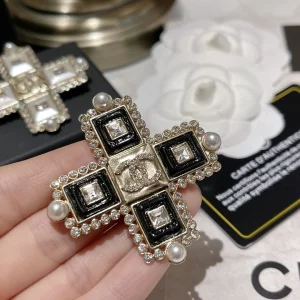 Chanel Brooch Chanel Crystals CC Cross Brooch 