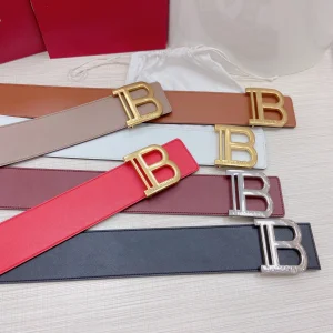 Luxury Womens Belts Burberry Monogram B Calf Leather Belt 70MM A175PP340 AA170334