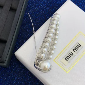 Replica Womens Jewelry Miu Miu Pearl Hair Clip with Pearls A205PP150 AA170565