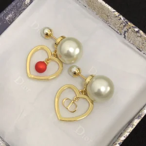 Dior Earrings Dior Gold Heart Tribales Earrings 