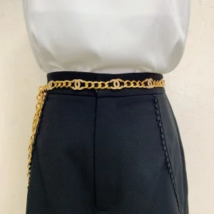 Luxury Womens Belt Chanel Belt Chanel Gold CC Chain Belt A152PP280 AA171229