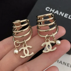 Chanel Earrings Chanel Gold CC Earrings 