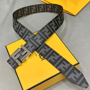 Fendi FF Logo Jacquard Belt Black 40MM 