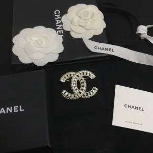 Luxury Womens Jewelry Chanel Brooch Chanel Crystals CC Logo Brooch A39PP130 AA172243