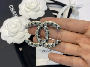 Chanel Brooch Chanel Metal CC Logo Brooch 