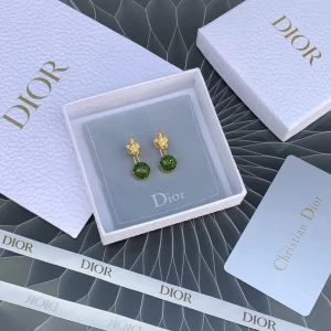 Luxury Womens Jewelry Dior Earring Dior 2022 Dream Earrings Green A205PP140 AA172996