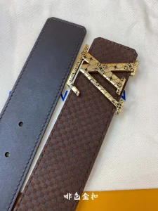 Luxury Mens Belts Lous Vuitton Damier Brown Leather Belt 40MM A175PP240 AA174031
