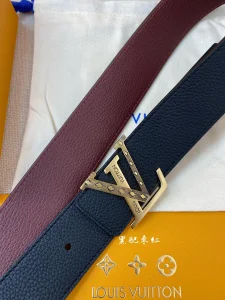 Luxury Mens Belts Lous Vuitton LV Black Grained Leather Belt 40MM A175PP240 AA174039