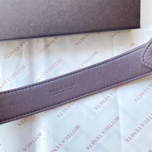 Luxury Womens Belts Bottega Veneta Brown Leather Belt 40MM A175PP240 AA174030