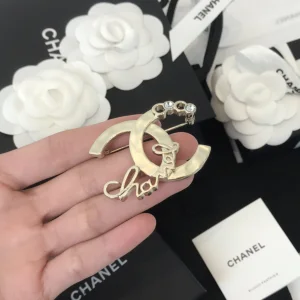 Chanel Brooch Chanel Gold CC Monogram Brooch 