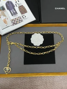 Chanel 2022 Chain Belts Gold CC Heart 