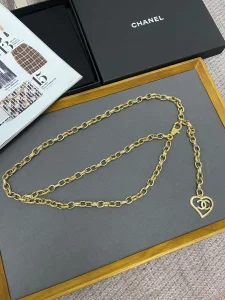Luxury Womens Belts Chanel 2022 Chain Belts with Gold CC Heart A175PP280 AA176078