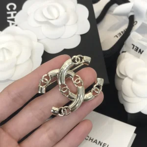 Chanel Brooch Chanel Gold Coco CC Logo Brooch 