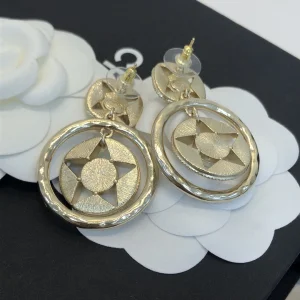 Replica Womens Jewelry Chanel Crystals Round Star Earrings A39PP160 AA177893