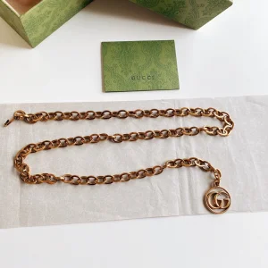 Replica Womens Belts Gucci Double G Chain Belt in Gold A175PP240 AA178649