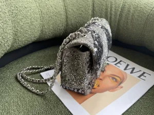 Replica Womens Handbags Chanel 2022 Mini Flap Bag in Sequin 20CM A103PP1080 AA178526