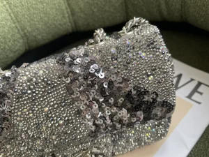 Replica Womens Handbags Chanel 2022 Mini Flap Bag in Sequin 20CM A103PP1080 AA178526