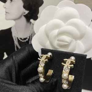 Replica Womens Jewelry Chanel Crystals CC Open Cut Earrings A152PP120 AA178641