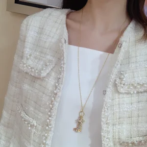 Replica Womens Jewelry Louis Vuitton 3 Key Tri Pendant Necklaces A205PP320 AA178657