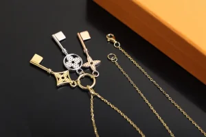 Replica Womens Jewelry Louis Vuitton 3 Key Tri Pendant Necklaces A205PP320 AA178657