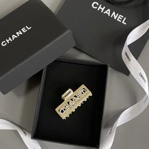Replica Womens Jewelry Chanel Gold Monogram Hair Clip A152PP130 AA178928