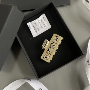 Replica Womens Jewelry Chanel Gold Monogram Hair Clip A152PP130 AA178928