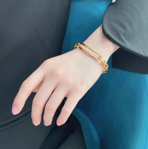 Replica Womens Jewelry Tiffany HardWear Link Bracelet Gold A205PP220 AA178954