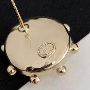 Replica Womens Jewelry Chanel Crystals CC Round Earrings A39PP130 AA179006