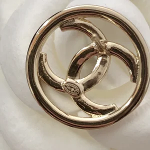 Replica Womens Jewelry Chanel Round Black CC Logo Earrings A39PP110 AA179572