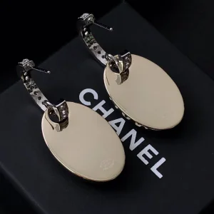 Replica Womens Jewelry Chanel Crystals CC Oval Earrings A39PP130 AA179759