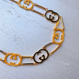 Replica Womens Belts Gucci Multi Inlocking G Link Belt Gold A175PP240 AA180102