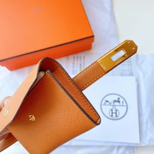 Replica Womens Belts Hermes Kelly Pocket 18 Leather Belt in Brown A175PP380 AA180111