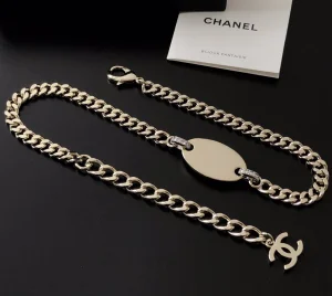 Replica Womens Jewelry Chanel Crystals CC Oval Chain Necklaces A39PP150 AA179927