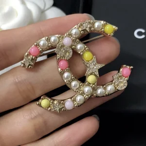 Chanel CC Logo Brooch 