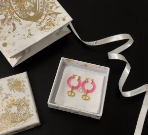 Replica Womens Jewelry Dior Navy CD Earrings A39PP120 AA180611