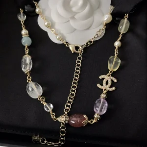 Replica Womens Jewelry Chanel Vintage Double C Necklaces A39PP180 AA180842