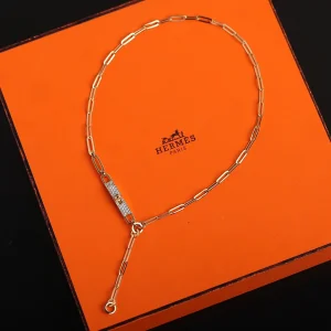 Hermes Kelly Chaine Choker Gold Necklace 