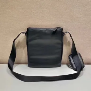 Replica Mens Handbags Prada Black Leather Messenger Bag 22x26CM A104PP780 AA182136