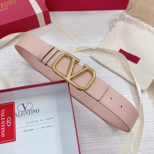 Valentino Vlogo Leather Belt Pink 40MM 