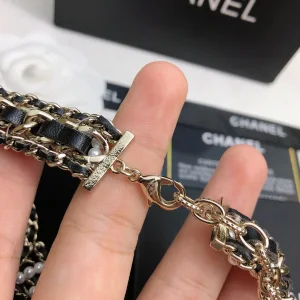 Replica Womens Jewelry Chanel Crystals CC Pearls Chain Necklace A152PP280 AA184469