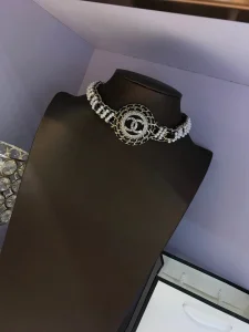 Replica Womens Jewelry Chanel Crystals CC Pearls Chain Necklace A152PP280 AA184469